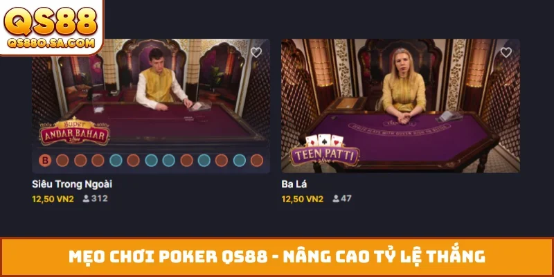 Mẹo chơi poker QS88