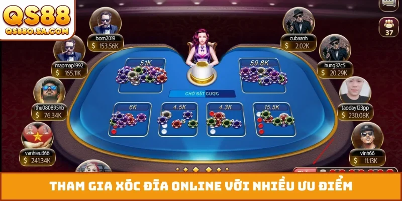 Tham gia xóc đĩa online với nhiều ưu điểm